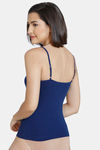 Zivame Girls Knit Cotton Camisole - Blue Depth — thumbnail 3
